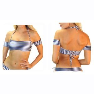 Heat Swimwear Ahoy Bikini Top &‎ Bottom NWT